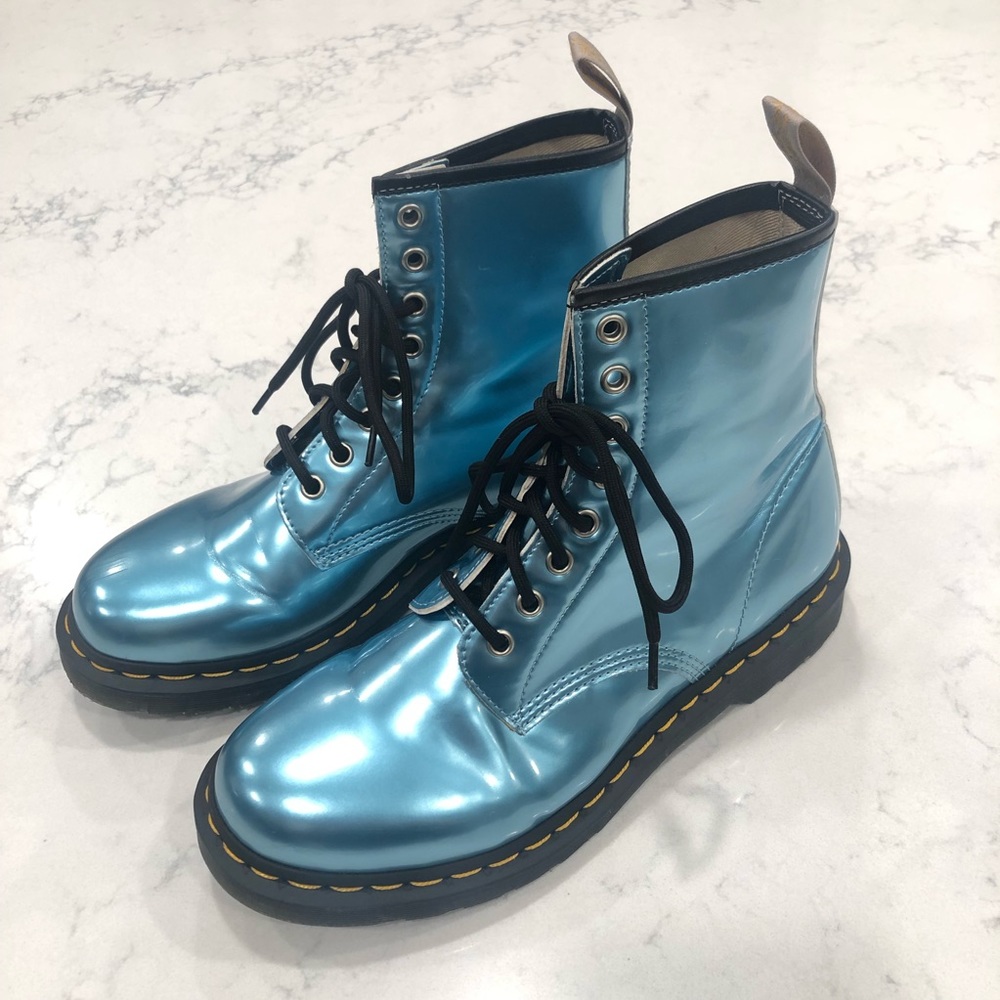 Dr. Martens 1460 Metallic Blue Boots